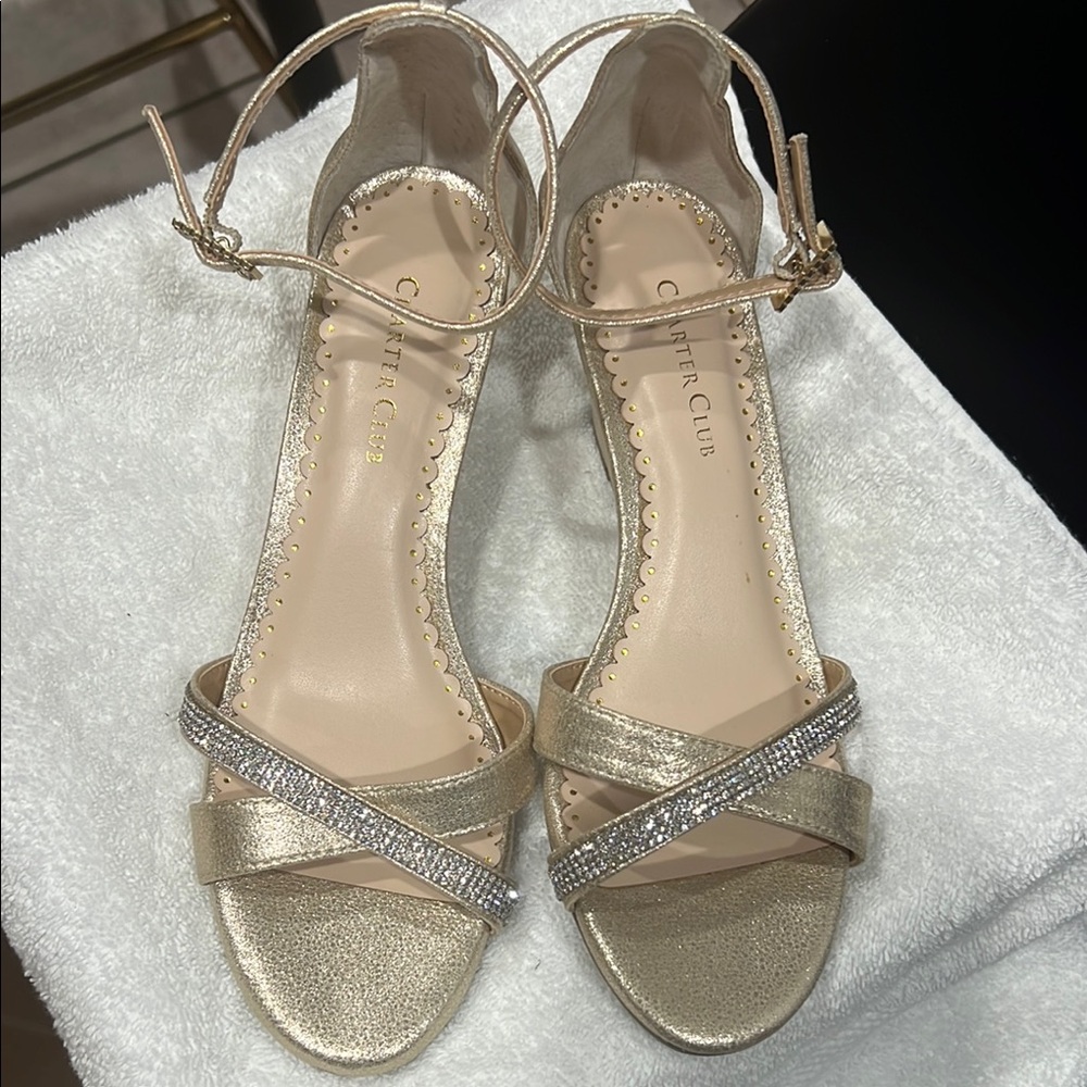 Charter Club Gold Women's Sandals- Size 6